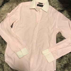 Pink and White Checkered Nicole Miller Button Down